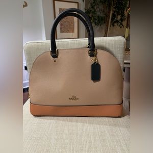Peach/Pink Coach Bowler Bag